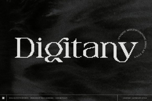 Digitany: Blending Luxury Serif with Pixel Art for Retro Magic