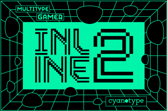 Gamer Inline 2: A Fresh Take on Pixelated Typography