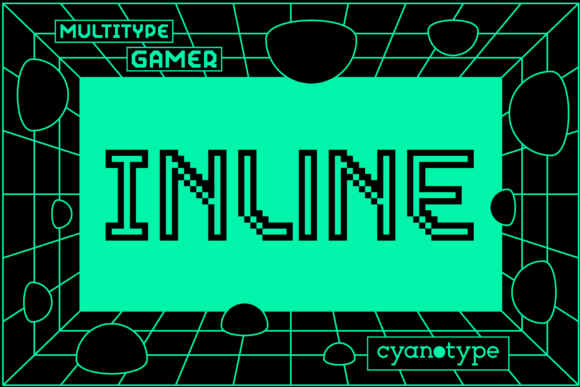 Gamer Inline: A Pixel Font for Bold, Modern Designs