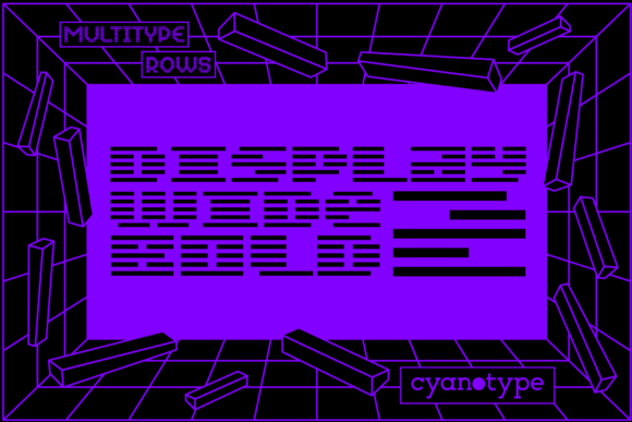 Make a Statement: The Pixelated Power of MultiType Rows Display Wide Bold 2