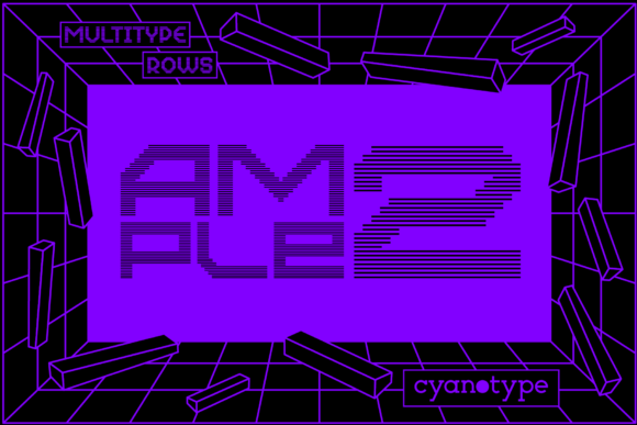 MultiType Rows Ample 2: A Pixel Font with Modern Edge