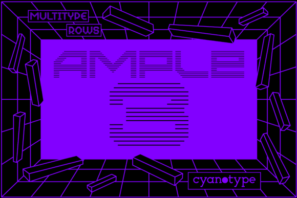 MultiType Rows Ample 3: A Pixel Font with Punch