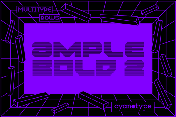 MultiType Rows Ample Bold 2: A Pixel Font with Attitude