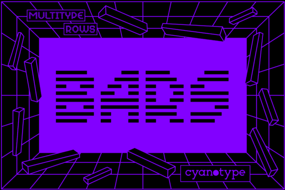 MultiType Rows Bars: A Distinctive Display Font for Modern Creators