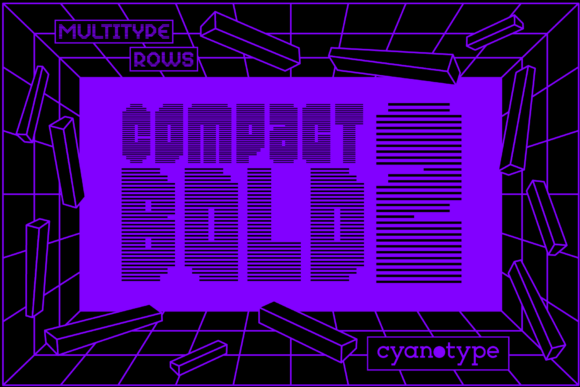 MultiType Rows Compact Bold 2: The Pixel Font with Punch