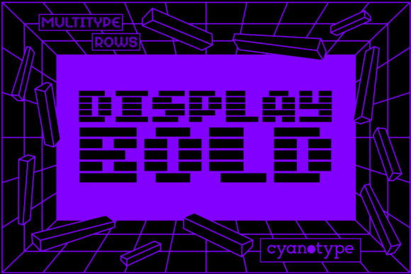 MultiType Rows Display Bold: A Pixelated Typeface for Modern Designers