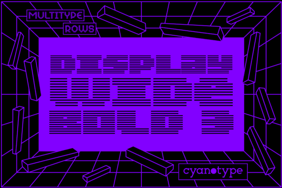 MultiType Rows Display Wide Bold 3: A Modern Edge for Creative Projects